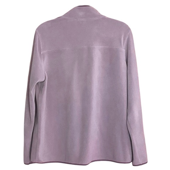 32 Degrees Heat SOFT Fleece Pullover, Quarter Snap Mock Neck Lavender Large - Picture 3 of 5